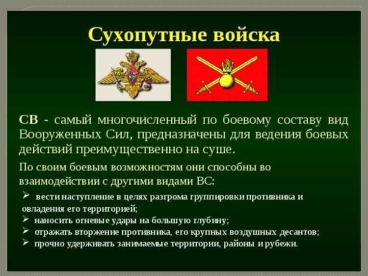 Сухопутные войска российской федерации особенности структура задачи